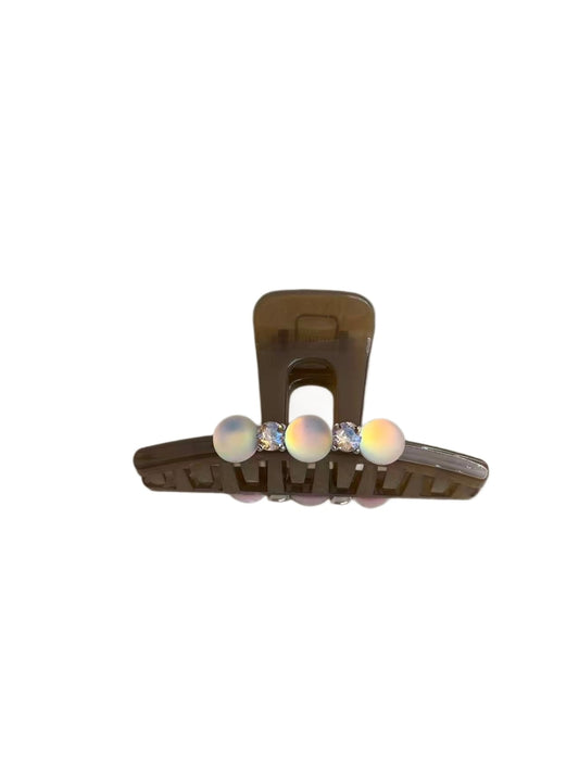 Beau - Plastic Alloy Beaded Decorative Hair Claw Clip