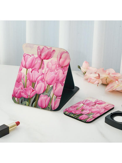 Mirroray - Floral Printed Desktop Folding Makeup Mirror