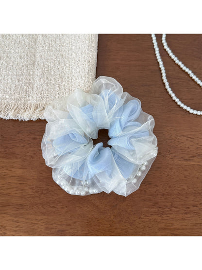 Gifty - Puffy Pleated Mesh Scrunchie