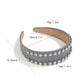 Gifty - PU Double Row Studded Geometric Headband