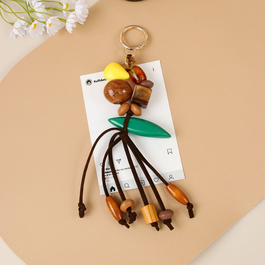 Keypus - Boho Style Beaded Key Ring Bag Charm
