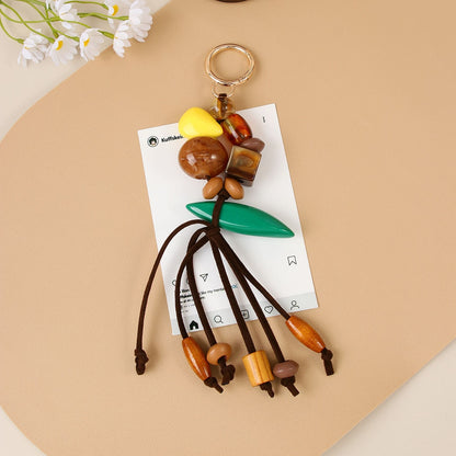 Keypus - Boho Style Beaded Key Ring Bag Charm