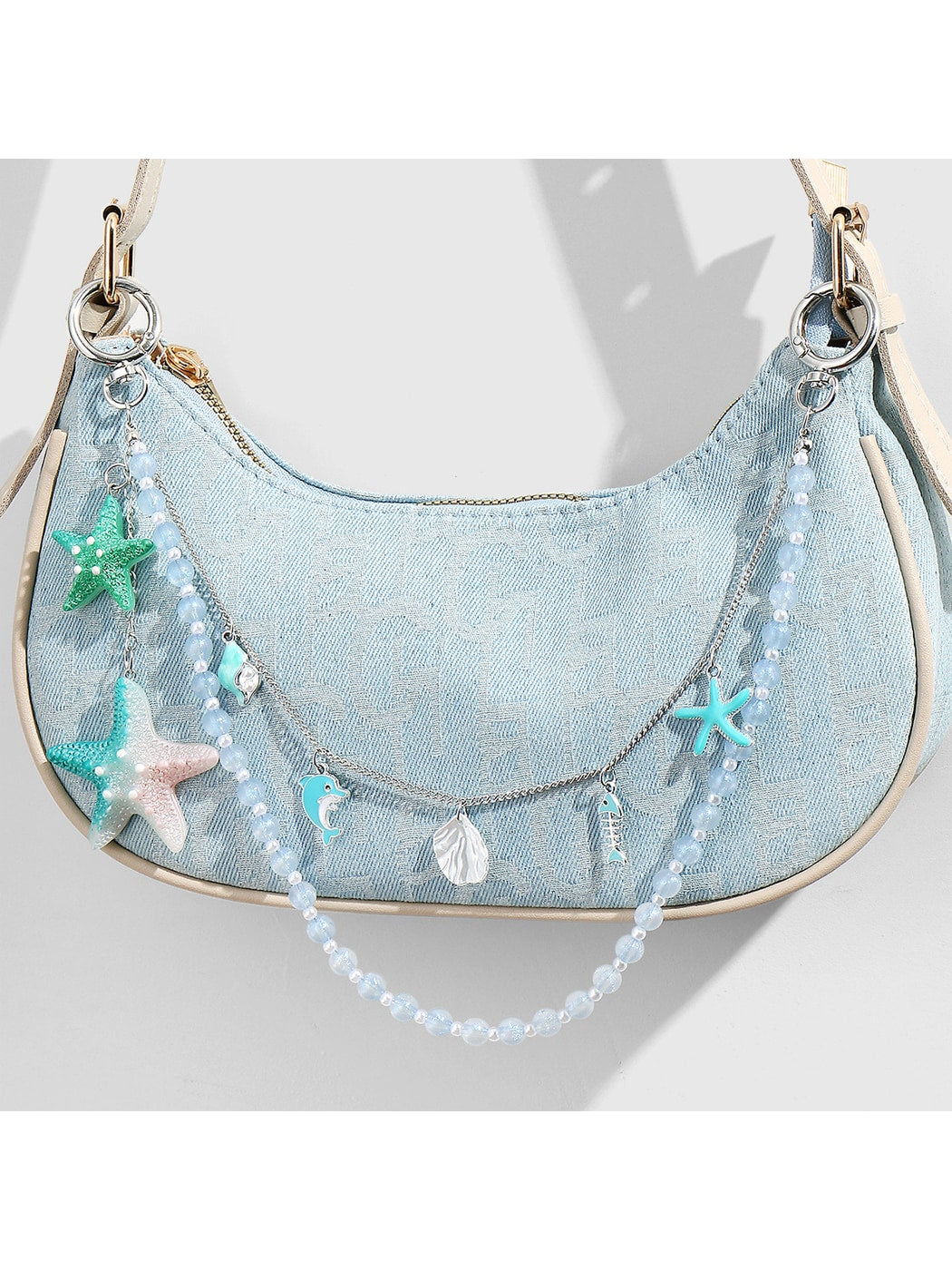Keypus - Y2K Ocean Beaded Sea Star Bag Charm Keychain