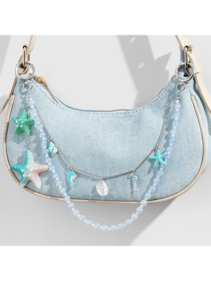 Keypus - Y2K Ocean Beaded Sea Star Bag Charm Keychain