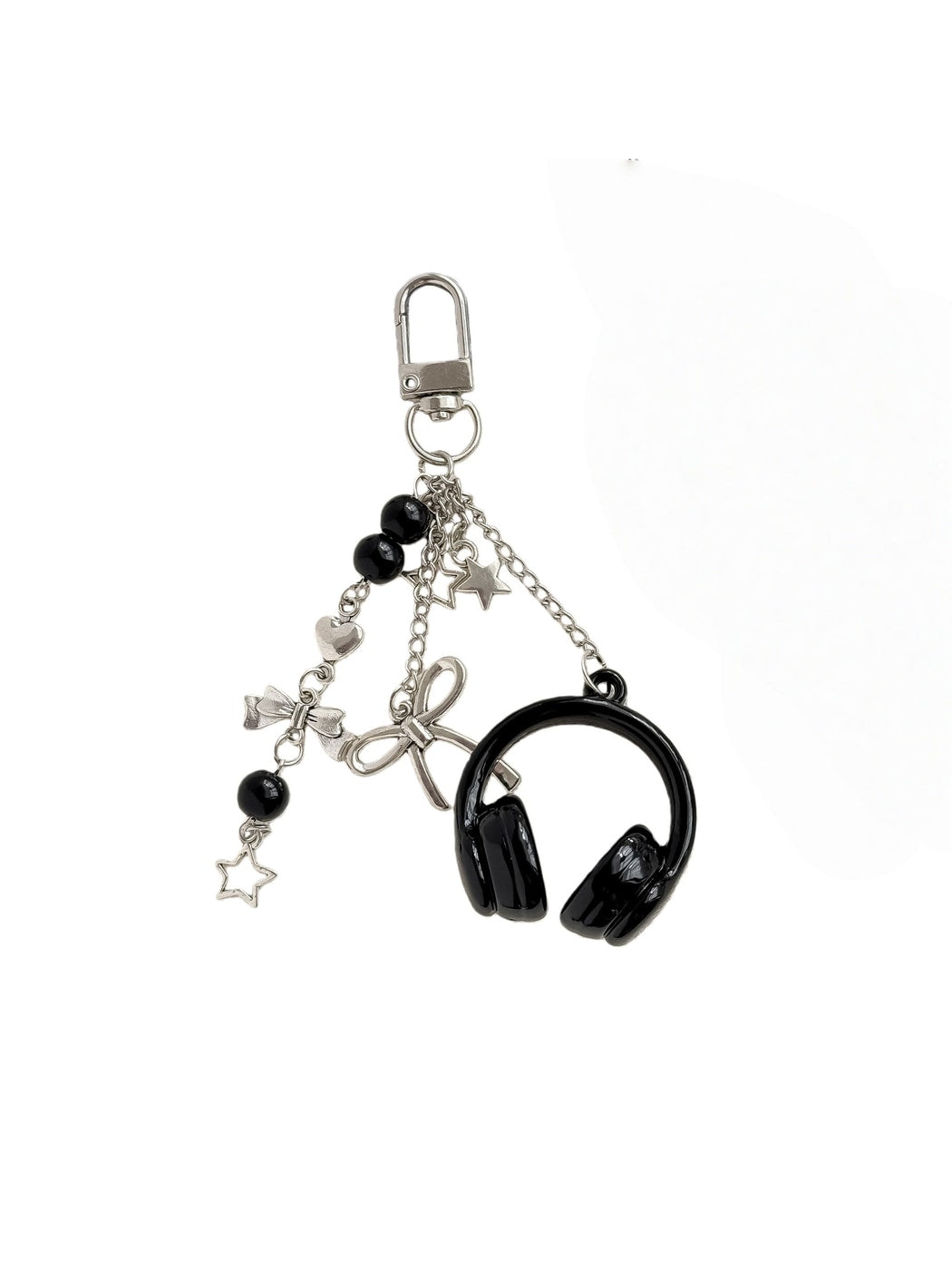 Keypus - Beaded Headphone Charm Alloy Keychain