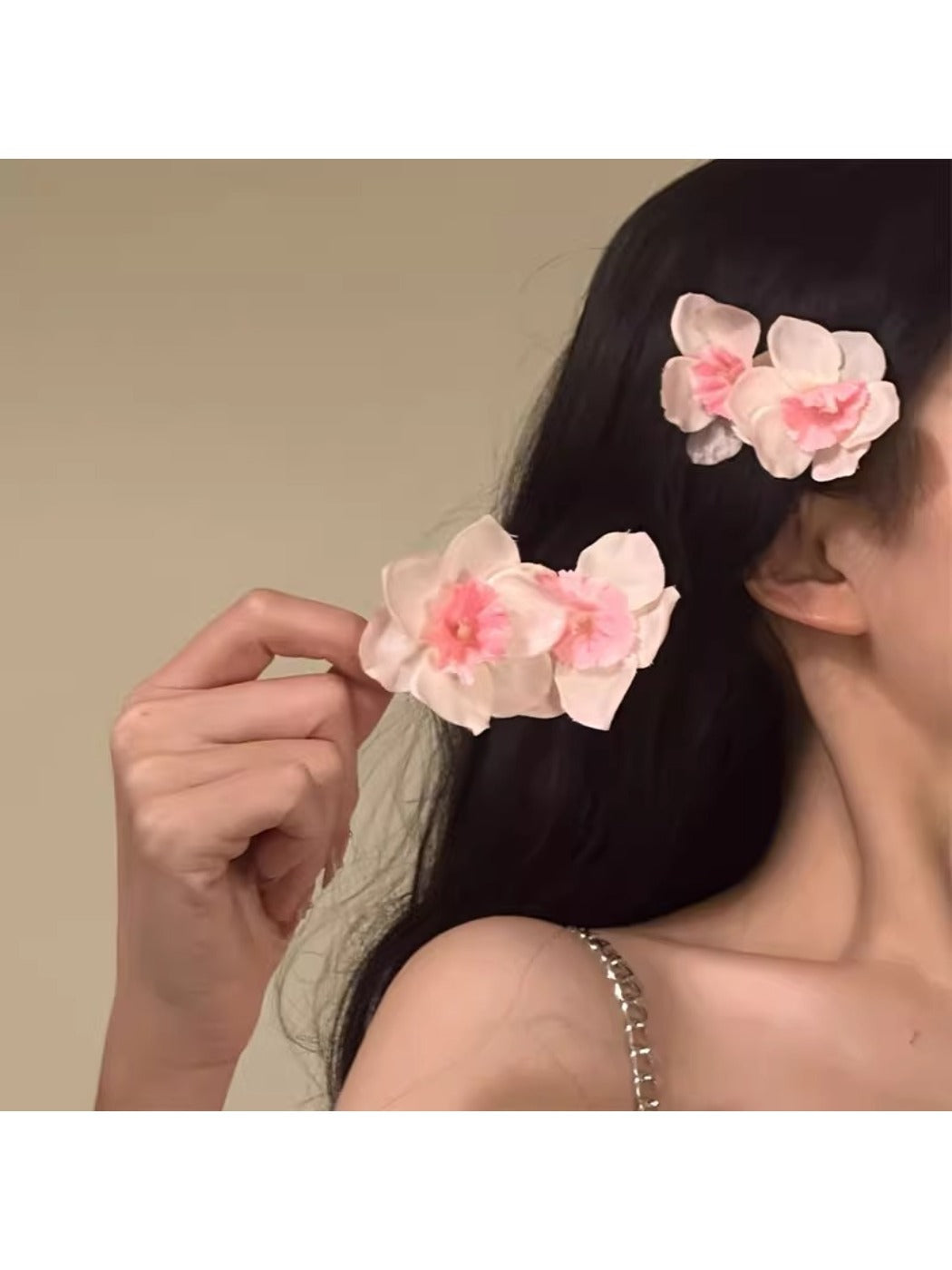 Beau - Elegant Peach Blossom Hair Clip