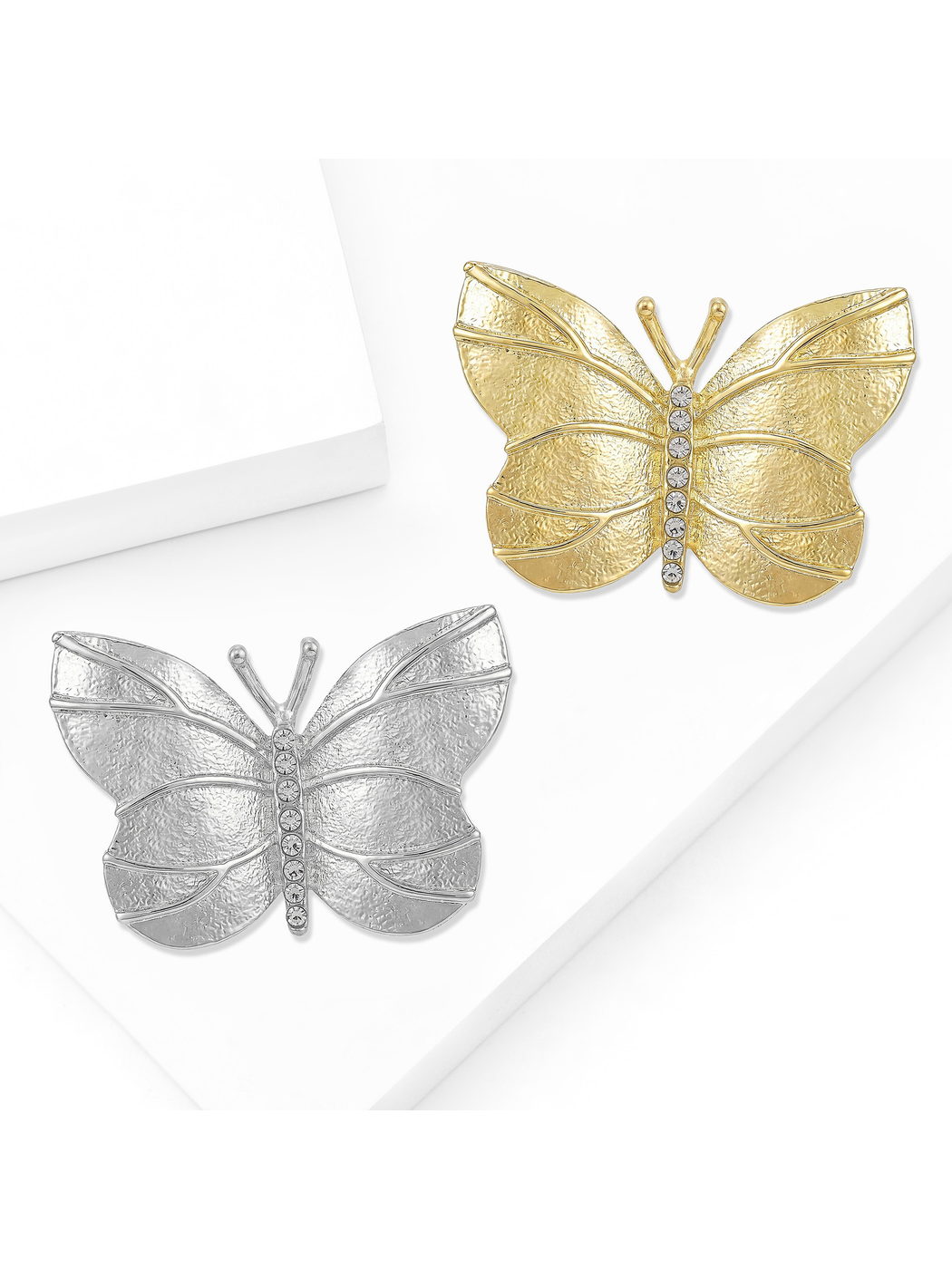 Brovia - Butterfly Rhinestone Alloy Animal Brooch Pin