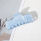 Beau - Marble Swirl Flat Plastic Hair Claw Clip