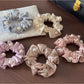 Gifty - Beaded Ruffle Elastic Ponytail Scrunchie