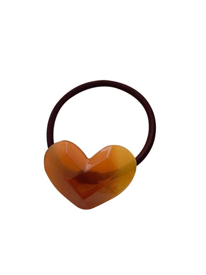 Gifty - Candy Color Heart Acetate Hair Ties Ponytail