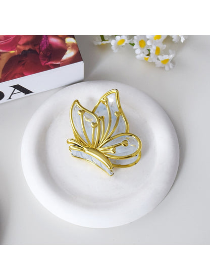 Beau - Gold Edge Butterfly Decorative Plastic Claw Clip
