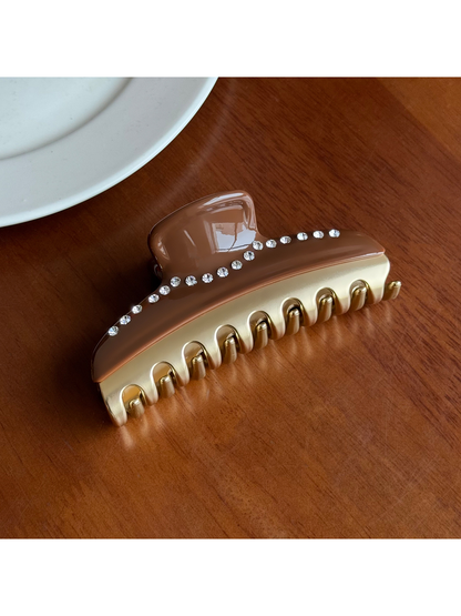 Beau - Vintage Acetate Line Detail Claw Clip