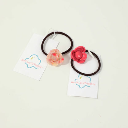 Gifty - Acetate Flower Hair Tie for High Ponytail Bun