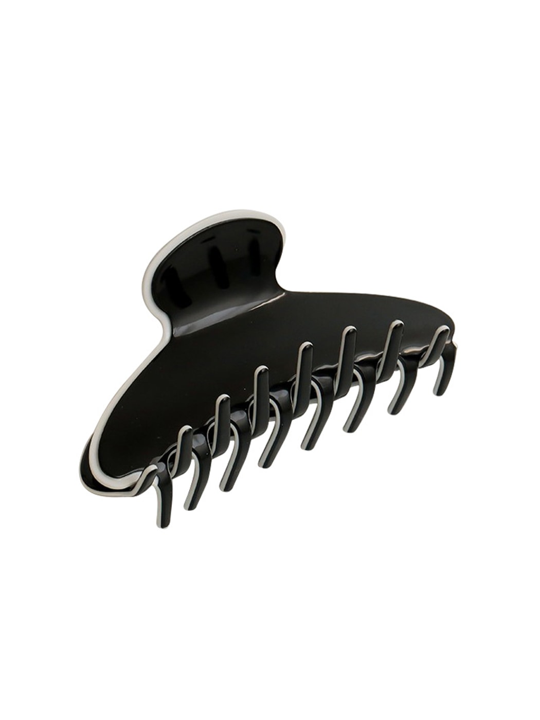 Beau - Textured Acetate Fiber Contrast Edge Claw Clip