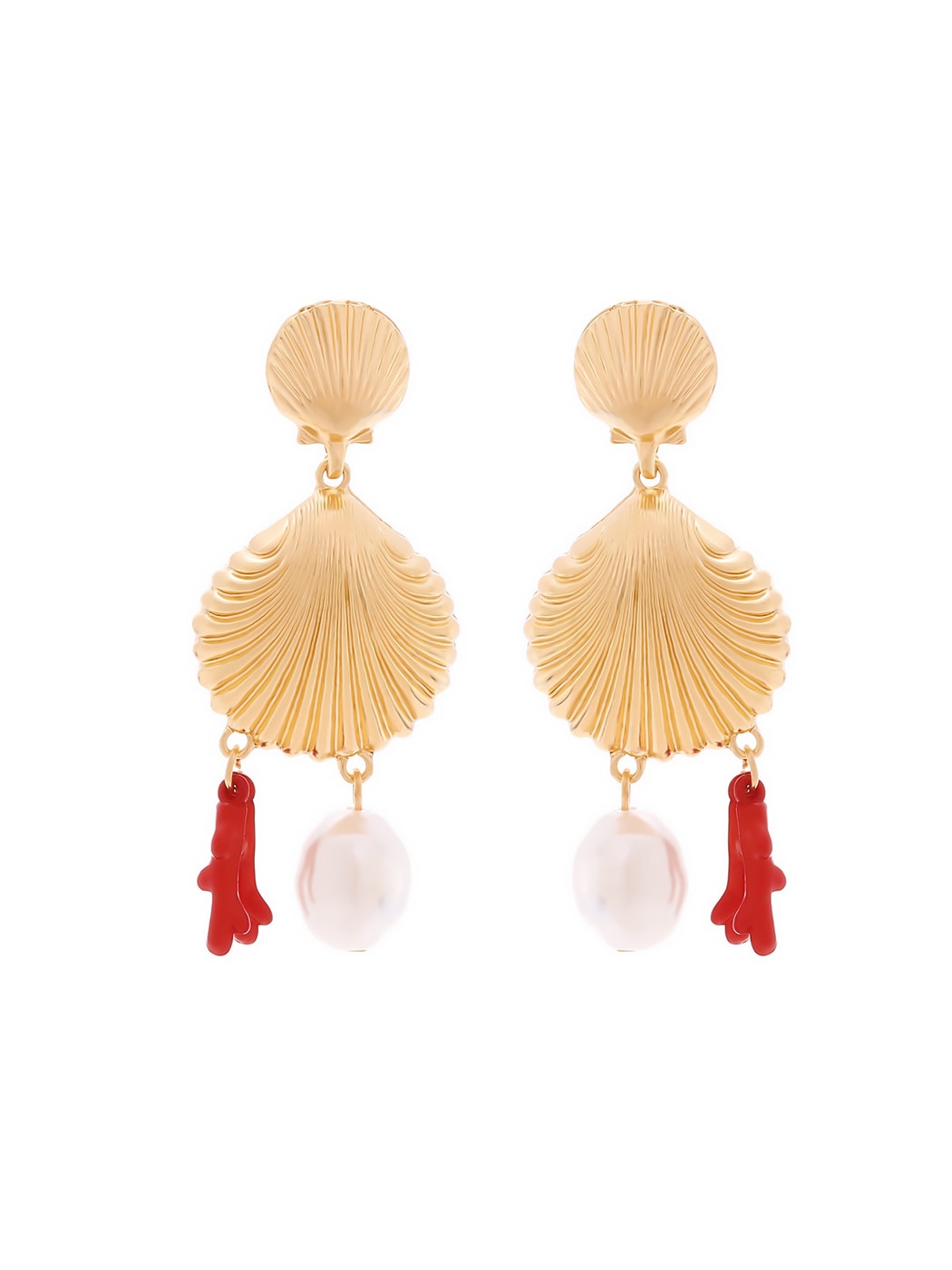 Earedge - Ocean Theme Sculpted Drop Silhouette Earrings