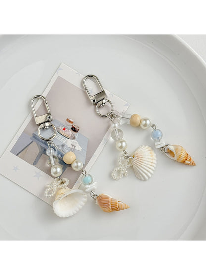 Keypus - Plastic Alloy Marine Motif Beaded Bag Keychain