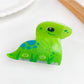 Beau hair claw clip in blue with whale cartoon animal design