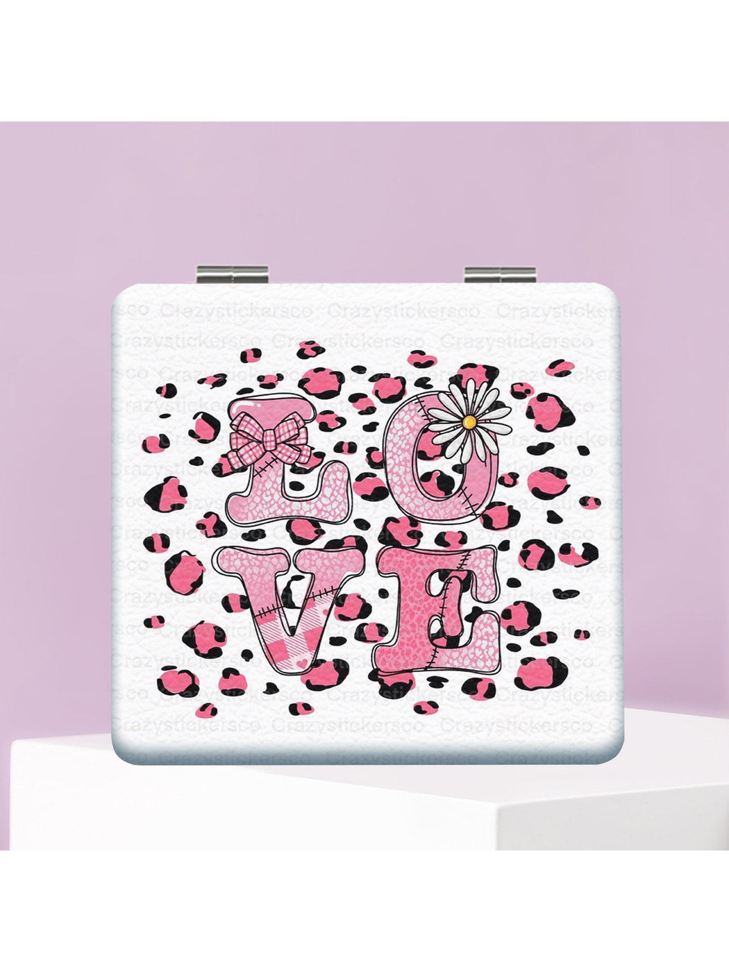 Mirroray - Cartoon Print Foldable PU Glass Mirror