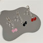 Keypus - Alloy Plastic Cherry Bow Lanyard Keychain