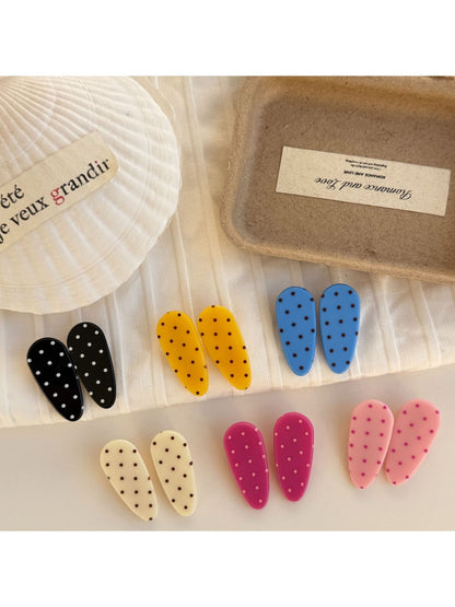Beau - Polka Dot Duckbill Bangs Hair Clip