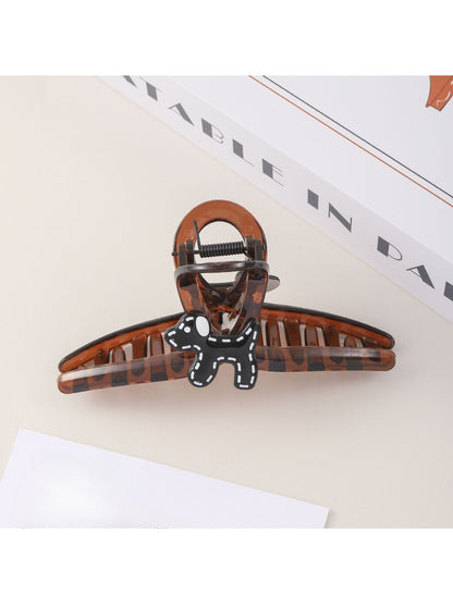 Beau - A Retro Puppy Print Claw Clip
