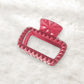 Beau - Retro Openwork Square Plastic Hair Claw Clip