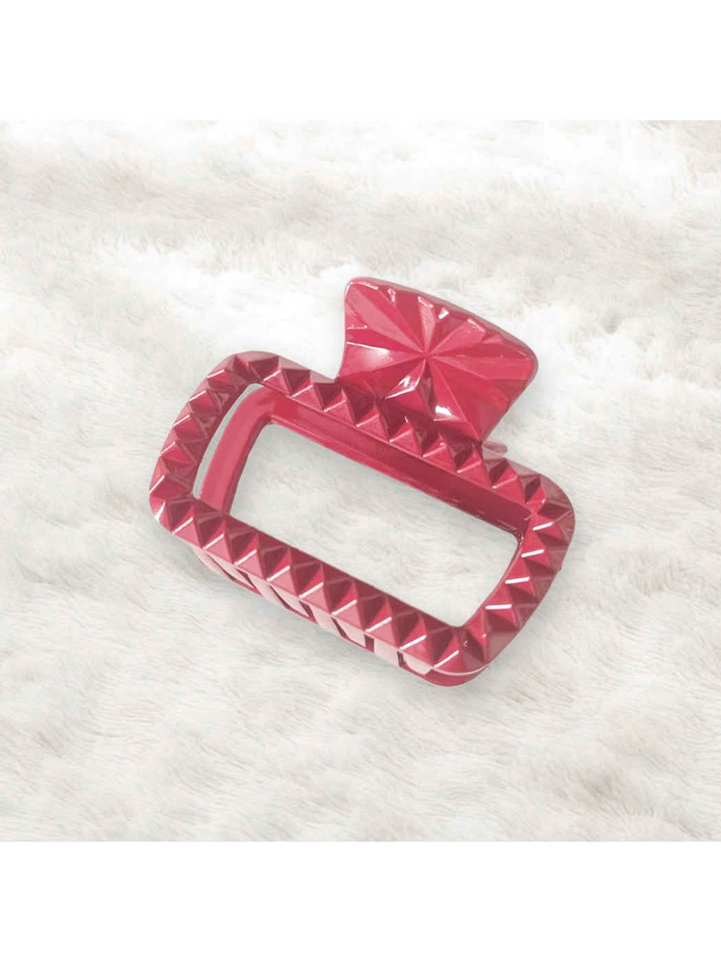 Beau - Retro Openwork Square Plastic Hair Claw Clip