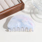 Beau - Half Round Marble Print Plastic Claw Clip