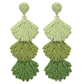 Earedge - Bohemian Shell Raffia Woven Drop Earrings