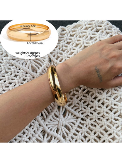 Lovra wide fit bracelet displayed flat highlighting its width and sleek design