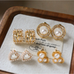 Earedge - Heart Detail Plated Fashion Stud Earrings