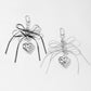 Keypus - Silver Tone Bow and Heart Keychain