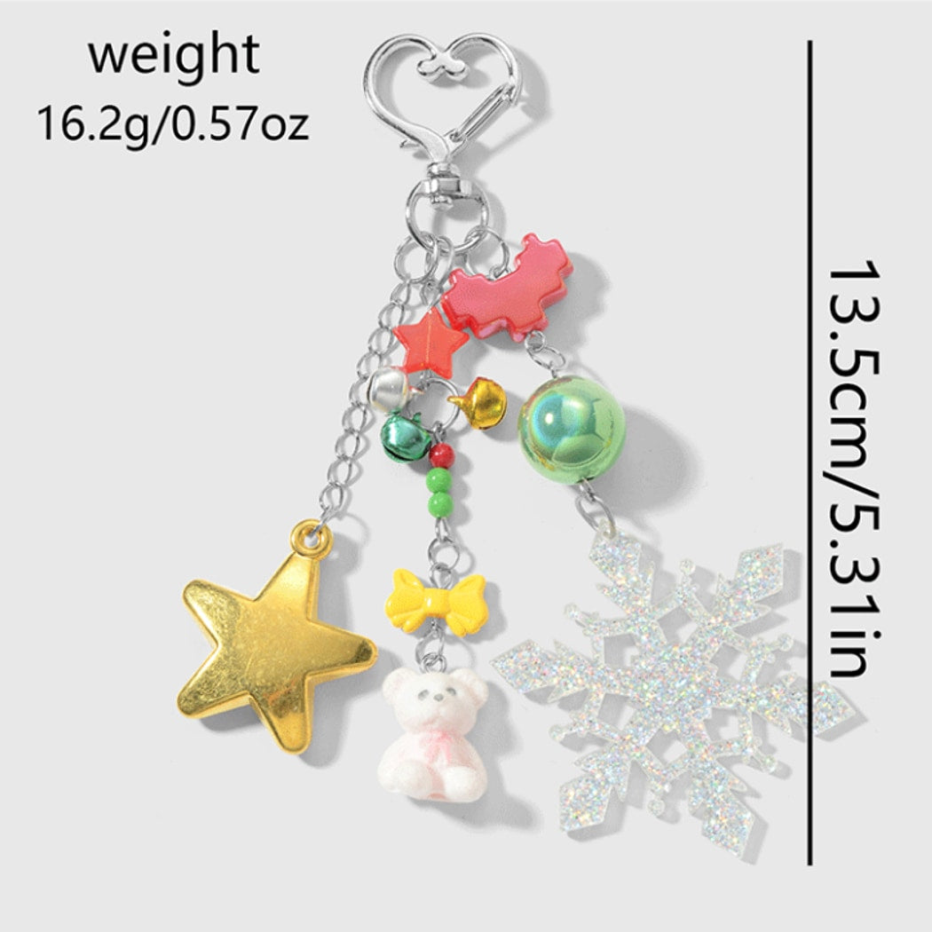 Keypus - Christmas Cute Bell Star Keychain