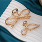 Beau - Bow Detail Geometric Metal Claw Hair Clip