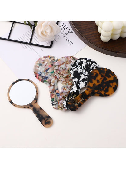 Mirroray - Small Round Mirror With Acetic Acid Handle