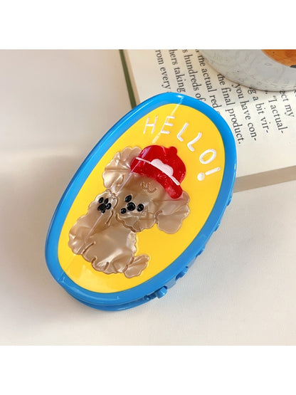 Beau - Puppy Print Round-Shaped Hair Clip