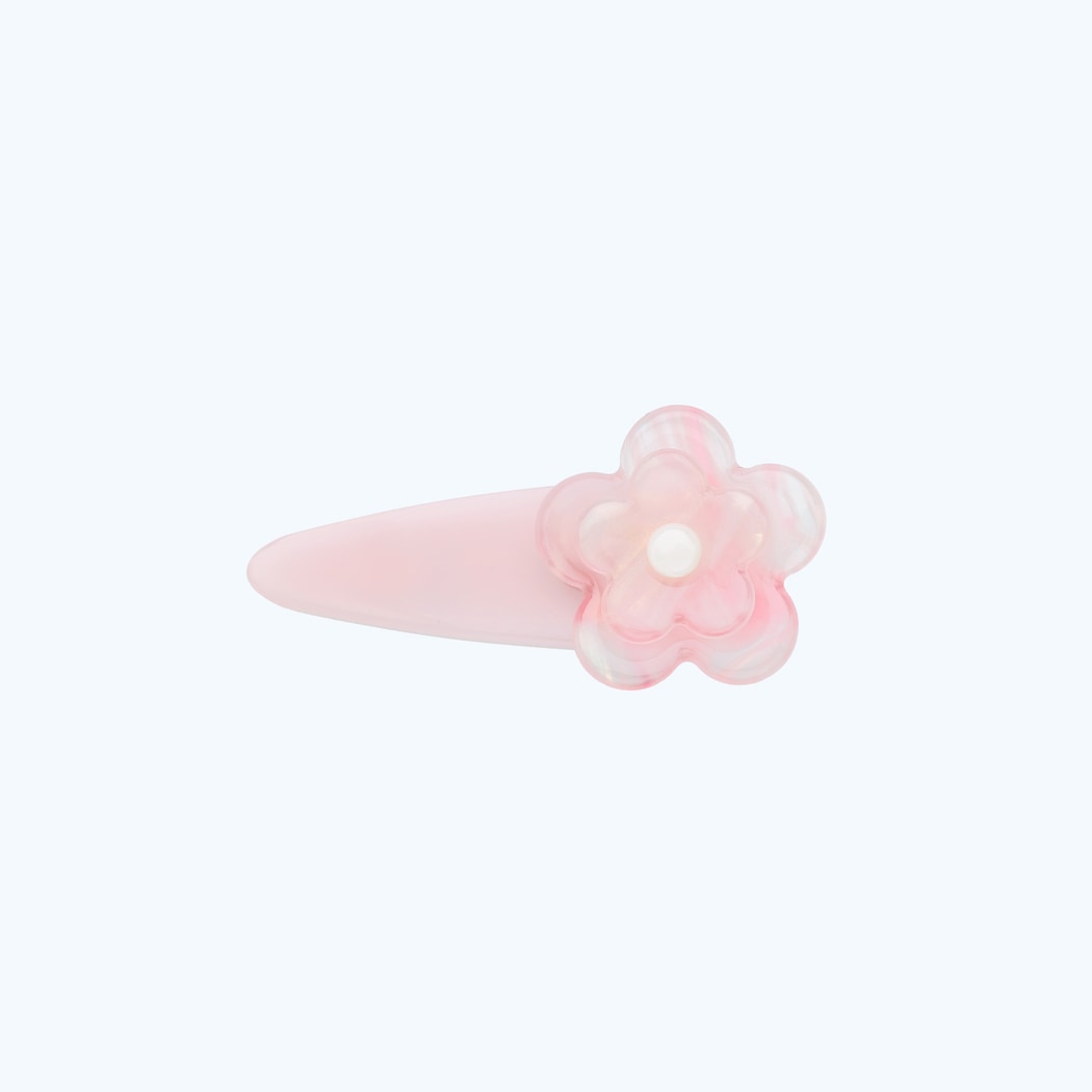 Beau - Pink Sweet Floral Plastic Hair Clip