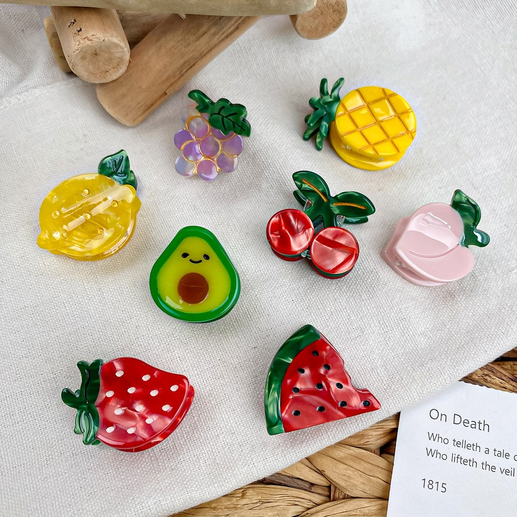 Beau - Glossy Fruit Shape Fashion Claw Clip