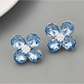 Earedge - Iridescent Four Petal Flower Stud Earrings