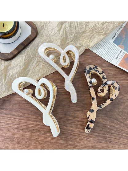 Beau - Valentine'S Day Heart Hair Claw Clip