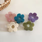Beau natural flower shaped hair clip in beige with simple petal design