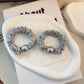 Gifty - High Elastic Ruffle Trim Decorative Hair Tie