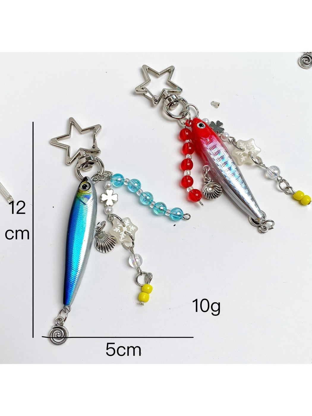 Keypus - Beaded Look Fish Keychain Bag Charm Keychain