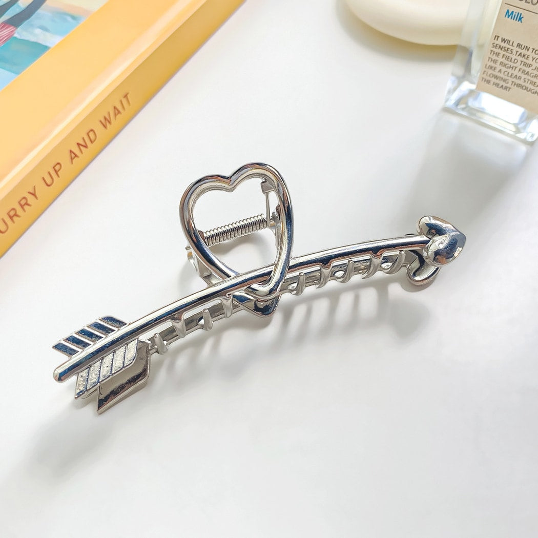 Beau - Cool Toned Geometric Line Elegant Claw Clip