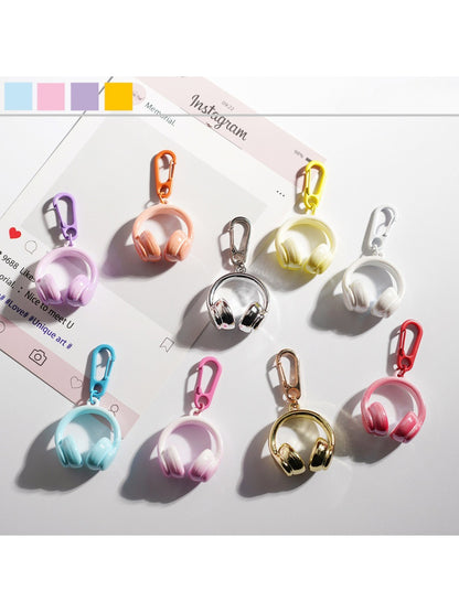 Keypus - Solid Color Headphone Shaped Keychain