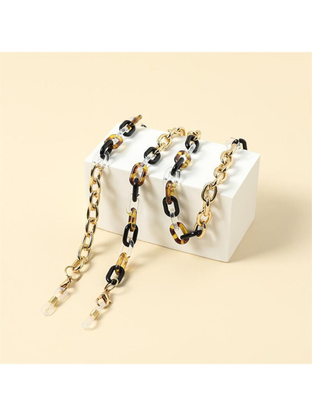 Velra - Leopard Print Color Blocked Eyeglass Strap