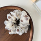 Gifty - Sheer Brown Polka Dot Mesh Scrunchie