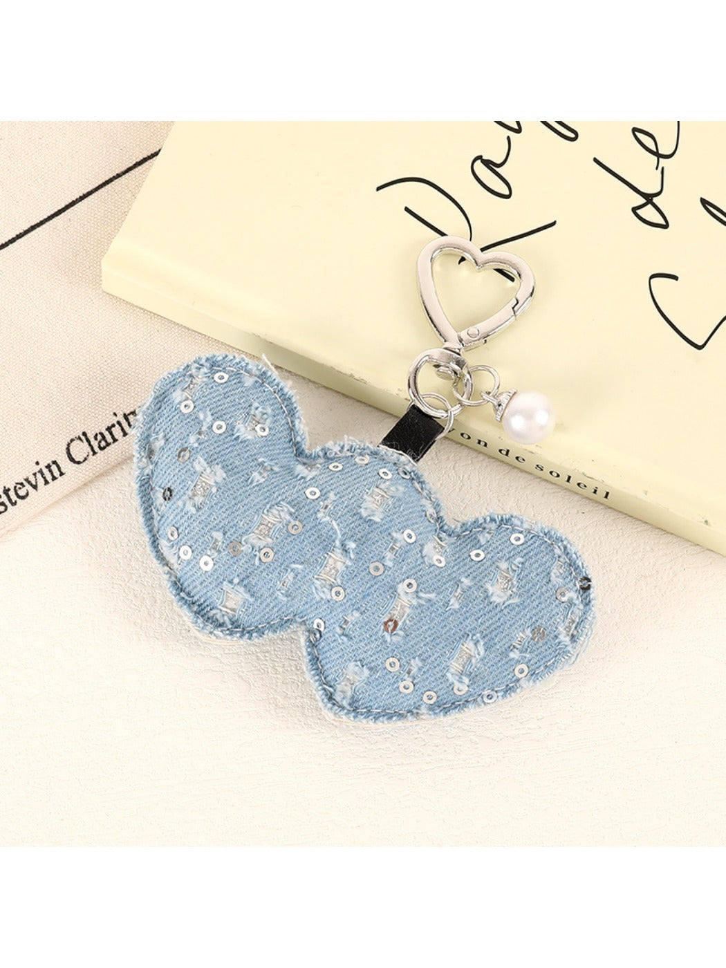 Keypus - Fashion ripped denim bag pendant