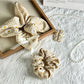 Gifty - Daisy Gingham Bow Style Fabric Scrunchie