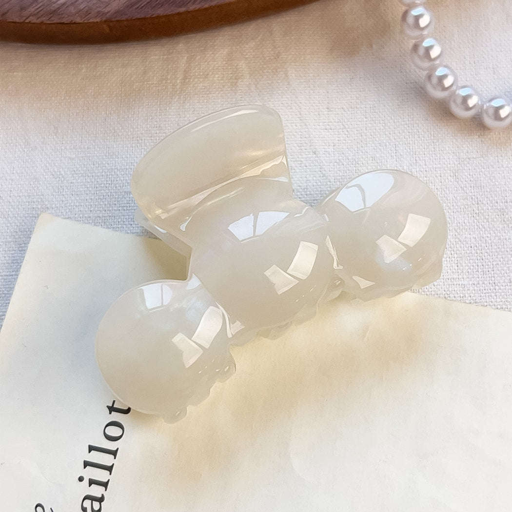 Beau - Round Wave Acetate Plate Claw Hair Clip